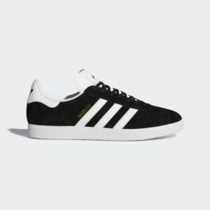 adidas gazelle core black white gold