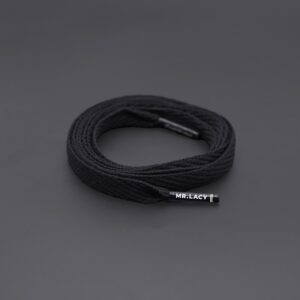 lacets plats noir