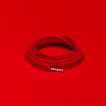 lacets plats rouge